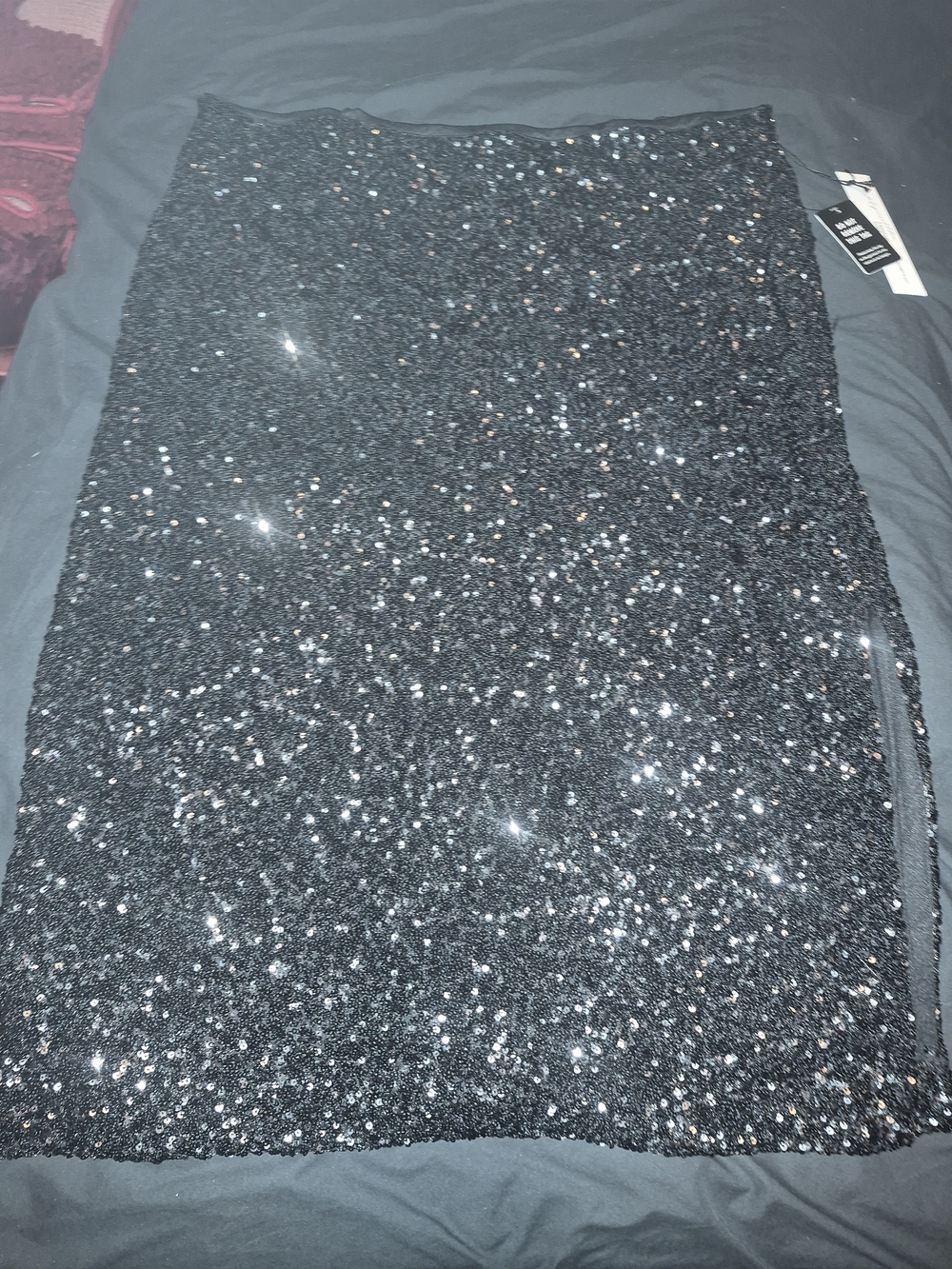 NWT Express Black Sequin Pencil Skirt - XL